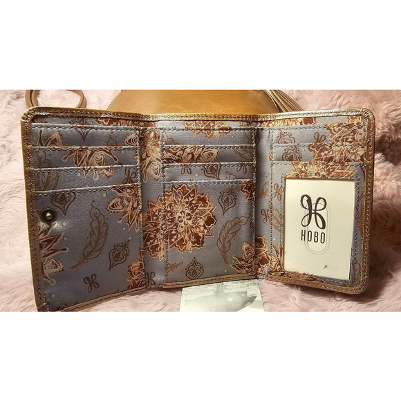 NWOT Nash Calfskin Leather Crossbody Bag & Wallet - Metallic Pink Gold - Picture 11 of 11